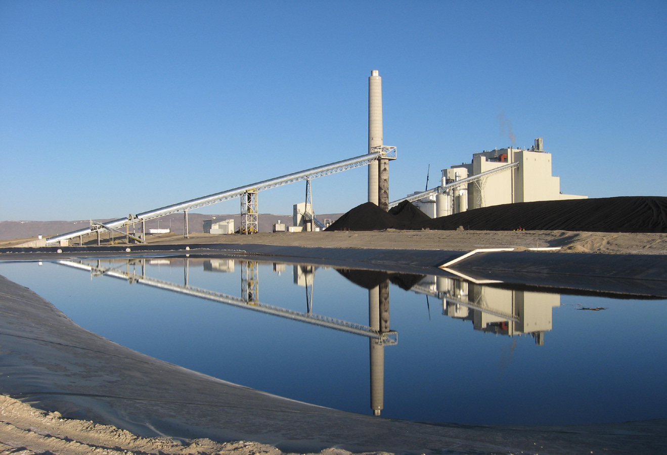 Newmont Mining reflecting off river Babcock Wilcox