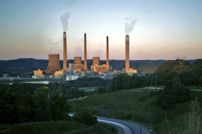 AEP Amos Plant surrounded by mountains Babcock Wilcox